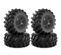 Rc Pneumatici Set Per SCX10 Per Traxxas Per HIMOTO Per HSP Per HPI Per Tamiya Per Kyosho 1/10 4 Pezzi Cerchione Esagonale 12 Mm 128 Mm Monster Truck Pneumatici Per Buggy Parti(Black)