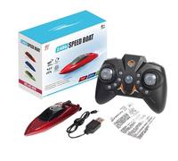 RC Rennboot Wasserboot per piscina See Teich - Ferngesteuertes Rennboot Schnellboot RC Boot | Wasserdichtes Elektrisches Boot Mit 2.4 GHz Fernbedienung, LED Licht, 30 km/h Geschwindigkeit, Geschenk