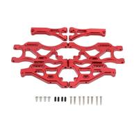 RC Ricambi Accessori Per Arrma 1/7 Per Infraction Per Limitless 6S 1/8 Per Typhon 6S 6pcs RC Auto In Metallo Anteriore E Posteriore Braccio Di Sospensione Set Parti Di Aggiornamento(Red)