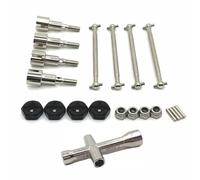 RC Ricambi Accessori Per SCY 16101 16102 16103 16104 16106 16201 16303 Per JJRC Q130A Q130B Q141 Q117 1/16 RC Auto Albero Di Trasmissione In Metallo CVD E 12mm Hex Parti Di Aggiornamento(Black)