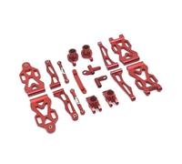 RC Ricambi Accessori Per SCY 16101 16102 16103 16104 16106 16201 Per JJRC Q130A Q130B Q141 Q117 1/16 Anteriore In Metallo E Braccio Posteriore Dello Sterzo Tazza RC Auto Parti Di Aggiornamento(Red)