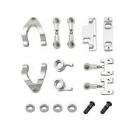RC Ricambi Accessori Per WPL D12 D42 Tazza Dello Sterzo In Metallo Superiore Inferiore Per Forcellone Per Il Sedile Cursore Dello Sterzo Blocco Rotazione Pezzi Ricambio Auto RC Aggiornamento(Silver)