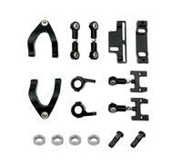 RC Ricambi Accessori Per WPL D12 D42 Tazza Dello Sterzo In Metallo Superiore Inferiore Per Forcellone Per Il Sedile Cursore Dello Sterzo Blocco Rotazione RC Auto Pezzi Ricambio Aggiornamento(Black)