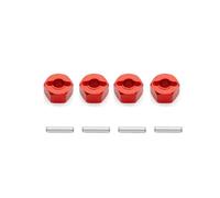 RC Ricambi Compatibile Con MJX Per Hyper Go H16 16207 16208 16209 16210 14301 14302 RC Auto Aggiornamento Parti 4 Pezzi Da 12 Mm Metallo Ruota Mozzo Esagonale Adattatore(Red)