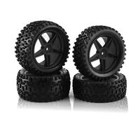 RC Ricambi Componenti Per Wltoys 144001 144010 124007 124017 124019 Per Tamiya Per TT02B Per HSP 1/10 1/12 1/14 4 Pezzi 87mm Pneumatico Ruota RC Auto Fuoristrada Per Buggy(Black)