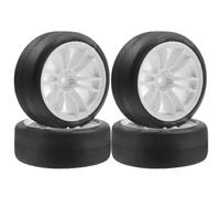 RC Ricambi Per XV02 XV01 Per TT01 Per TT02 PTG2 A959 1/10 4 Pezzi RC Drift Pneumatici E Ruote In Plastica Cerchi 12mm Hex On Road Touring Car(WHITE)