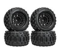 RC Riparazioni Modelli Per Arrma Big Per Rock Per Granito Per Vorteks 3S Per Traxxas Per Rustler 1/10 2.8 "MX Pneumatici Con Adattatore Esagonale Da 12mm Pneumatici Camion RC(Black)