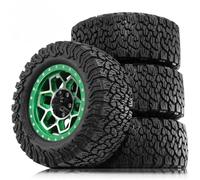 RC Riparazioni Modelli Per D90 D91 D96 Per MN98 Per MN99S MN86 MN86S G500 1/12 4 Pezzi 90mm Crawler Pneumatico 12mm Ruota Esagonale RC Crawler Auto(Green)