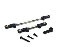 RC Riparazioni Modelli Per MJX Per Hyper Go H12Y H12Y+ 1/12 Barra Collegamento Dello Sterzo In Metallo Barra Trazione Braccio Servo RC Crawler Auto Parti Di Aggiornamento Accessori(Black)