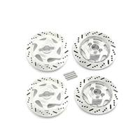 RC Riparazioni Modelli Per Sakura D4 1/10 4 Pezzi Freno A Disco In Metallo Cerchione Scatola Adattatore Esagonale In Metallo Parti Automobili Rc Da Per Corsa Su Per Strada(Silver)
