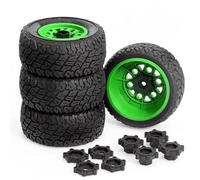 RC Riparazioni Modelli Per Slash Per Arrma Per HuanQi 4 Pezzi 110MM Pneumatici Camion A Per Corsa Breve Ruota Con 12mm 14MM 17MM Hex Rc Car(Green)