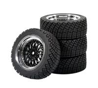 RC Riparazioni Modelli Per Tamiya Per TT01 Per TT02 Per Kyosho Per Sakura D3 Per Traxxas 4Tec 2.0 1/10 1/12 1/14 Pneumatici Per Strada Cerchioni In Plastica Esagonali Da 12 Mm(Black)