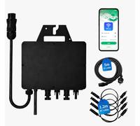 RC RockCore - Micro inverter da 800 W, con cavo DC e AC, controllo app tramite Wi-Fi, convertitore MPPT micro alimentazione di rete, ingresso 26-60 V DC, IP67, nero, 0% IVA