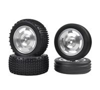 RC Ruote Gomma Compatibile Con Tamiya Per TD2 DT-02T DT-03 DT-02 MS 2WD Buggy Chaasis Anteriore Posteriore Star Dish Ruote Cerchi W/Buggy Pneumatici RC Pneumatici Pezzi Di Ricambio