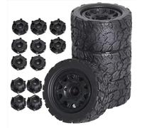 RC Ruote Gomma Compatibile Con TRAXXAS Per MAXX Per ARRMA Per Granite Per KRATON Tamiyab87b 1/10 Ricambi Per Monster Truck RC 4 Pneumatici Da 110 Mm Con Esagono Da 12 Mm E 14 Mm