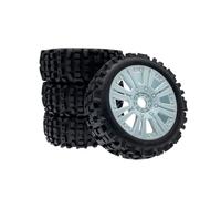 RC Ruote Gomma Per 4 Pz 1/8 RC Per Buggy Bilancia Camion Off-Road Pneumatici Banner Wilderness Pneumatici Colla Ruote Concorso Pratica(4pcs White glue)