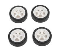 RC Ruote Gomma Per AE86 Pneumatici Per Auto RC Diametro 3,3 Cm Mozzo In Plastica Ruote In Gomma Set Da Drifting Larghezza 1,2 Cm Presa Per Forte Accessori Di Aggiornamento Ricambi(White)