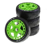 RC Ruote Gomma Per Arrma 1/8 RC Remote Control On-road E Off-Road Auto Elettrica Mozzo Per Thunder God 17mm Accoppiatore Accessori Di Aggiornamento(Green)