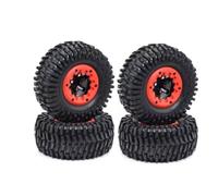 RC Ruote Gomma Per DBX-10 Per Traxxas Per Slash Per ARRMA Per SENTON 1/10 4 Pezzi Per ZD Per Racing Rc Ruote Pneumatici 65mm Cerchio 12mm Adattatore Esagonale(Red)