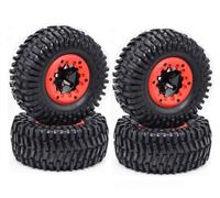 RC Ruote Gomma Per Huanqi 727 Per REMO Parts 1:10 RC Remote Control Per Model Cars Short-course Truck Tire Off-road Vehicle Per Buggy Tires Wheels(B-RED)