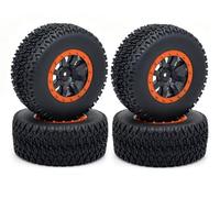RC Ruote Gomma Per Huanqi 727 Per REMO Parts 1:10 RC Remote Control Per Model Cars Short-course Truck Tire Off-road Vehicle Per Buggy Tires Wheels(A-ORANGE)