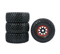 RC Ruote Gomma Per Mojave Pneumatici Per Camion Per Percorsi Brevi Per FS Desert Truck Off-Road Buggy 336184 1/8 1/7 RC Car Tire 17MM Adattatore Indossabile(Red,4pcs)