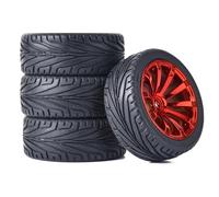 RC Ruote Gomma Per Sakura Per Mst 1/10 Pneumatici Rc Car Remote Control Per Model Car Flat Sports Car Per Racing Tires RC Tires 12mm Adapter Accessories