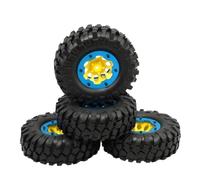 RC Ruote Gomma Per SCX10 RC Telecontrollo Modello Di Auto Per Arrampicata Pneumatico Ghiaia Simulato Pneumatico 1.9 "Pneumatici 108mm Ruota 12mm Mozzo Esagonale(Blue)