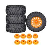RC Ruote Gomma Per Traxxas Per Slash Per Arrma Per Senton Per HSP Per HPI 1/8 1/10 4 Pneumatici Camion Da Per Corsa Corta Da 112 Mm Con Esagono Ruota Da 12 Mm 14 Mm 17 Mm Auto RC.(Orange)