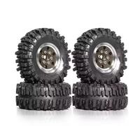 RC Ruote Gomma Per TRX4M Per SCX24 Per AX24 Per FCX24 Parti Di Aggiornamento Accessori 4 Pezzi 55mm 1.0 "Set Di Pneumatici Per n Metallo Per 1/18 1/24 RC Crawler Car(Copper)