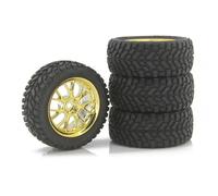 RC Ruote Gomma Per Wltoys 144001 Per Juguetes Per Hot Wheels 4 Pezzi 75 Mm 1,9 Pollici Pneumatici In Gomma 12 Mm Cerchio Esagonale Ruote Pneumatici 1/10 1/14 1/16 RC Auto(Gold)