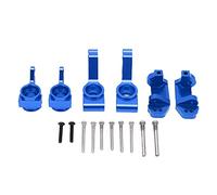RC Steering Cup & Axle Carrier for BrandX Slash 2WD | CNC Aluminum Alloy C Blocks/Rear Axle Parts | 1/10 Scale RC Car Replacement | 3 Sets with Screws (Blue)