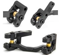 RC Sterzo Set Alluminio Aggiornamento Parti per Arrma 1/18 Granito Grom Mega 380 Spazzolato 4X4 Monster Truck & Typhon Grom Mega 380 Spazzolato 4X4 Piccola Scala Buggy & 1/12 AWD RC Race Car (nero)