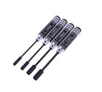 RC Strumento Smontaggio Per Parti Universali Auto RC Tubo In Fibra Di Carbonio, Dado Esagonale Set Di Cacciaviti Per Utensili RC Per La Rimozione Di Auto RC(Black)