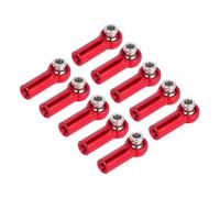 RC Teile Compatibile con Axial per SCX10 per Traxxas per TRX4 D90 per Tamiya 1/10 RC Crawler M4 Tie Rod End Giunto di Collegamento Giunto Sferico CW Filo(Red)