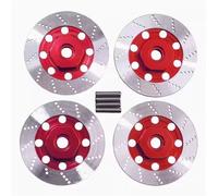 RC Teile Compatibile con Tamiya TT01 TT02 per HPI per HSP per Sakura D4 1/10 rc Cars On-Road per Racing Disco Freno Cerchione Scatola Adattatore Esagonale 12 Mm(Red)