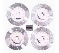RC Teile Compatibile con Tamiya TT01 TT02 per HPI per HSP per Sakura D4 1/10 rc Cars On-Road per Racing Disco Freno Cerchione Scatola Adattatore Esagonale 12 Mm(Silver)