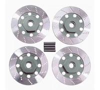 RC Teile Compatibile con Tamiya TT01 TT02 per HPI per HSP per Sakura D4 1/10 rc Cars On-Road per Racing Disco Freno Cerchione Scatola Adattatore Esagonale 12 Mm(Gray)