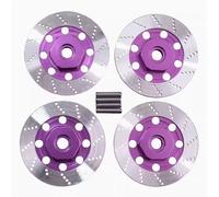 RC Teile Compatibile con Tamiya TT01 TT02 per HPI per HSP per Sakura D4 1/10 rc Cars On-Road per Racing Disco Freno Cerchione Scatola Adattatore Esagonale 12 Mm(Purple)