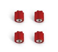 RC Teile per Axial Scx10 90046 D90 per Tamiya per MST Cerchione in Lega di Alluminio Coprimozzo M4 Dado Assale 1/10 rc Cars Upgrades Parts(Red)
