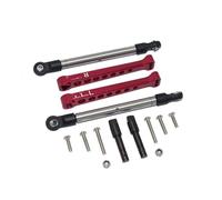 RC Teile per LOSI per Lasernut U4 per Rock per Racer 1/10 RC Auto Barra Antirollio Posteriore in Alluminio E Tirante in Acciaio Set Barra Antirollio Posteriore(Red)