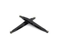 RC Tirante Trazione Per Axial RBX10 Per Ryft 1/10 2 Pezzi Braccio Oscillante Posteriore Metallo Per Collegamento Oscillante Barra Trazione Barra Di Trazione Parti Cingolate RC Sostituzione(Black)