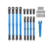 RC Tirante Trazione Per Traxxas Per Summit Per Revo 2.0 1/10 Tiranti A Barra Di Spinta In Metallo Set Di Tenditori 5319X 5338R Ricambi E Accessori Per Auto RC Sostituzione E Aggiornamento(Blue)