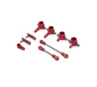 RC Tirante Trazione Per WLtoys 284131 K969 K979 K989 K999 P929 P939 1/28 Tazza Di Sterzo In Metallo Collegamento Sterzo Braccio Servo 28T RC Auto Veicoli Cingolati Parti Di Ricambio Uso(Red)