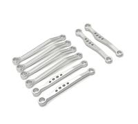 RC Tirante Trazione Per WPL C64 1/16 Barre Di Trazione Fisse Anteriori Posteriori In Metallo Per Modelli RC Autocarri Cingolati Truggy Parti Ricambio E Accessori Per L'aggiornamento E L'uso(Silver)