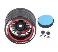 RC Wheel Wheel Alluminio Alluminio Leggero Resistente alla Mano Resistente alla Mano Compatibile con Accessori per Le Corse della Serie NB4 di Sanwaba Flysky NB4 (Rosso)