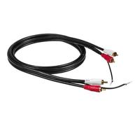 RCA Cavo per cavo fono, per giradischi | Cavo 1,5 m | Cavo audio da 2 maschi a 2 maschi | Per la casa e l'home cinema | 1,5 m nero