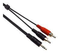 RCA a AUX Stereo Cavo di Keple | 2x RCA Maschio Adattatore a AUX-IN 3.5mm Jack Audio Cavo un Computer Portatile, PC, Smartphone per Amplificatore, Amp, Sistema Hi-Fi | Gold Plated (3m/ 9.84ft)