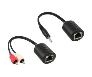 RCA & Jack 3,5mm Audio extender passivo via Lan RJ45, 50m Max. Conf. 2pz