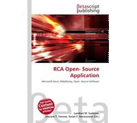 RCA Open- Source Application: Microsoft Excel, KMyMoney, Open- Source Software